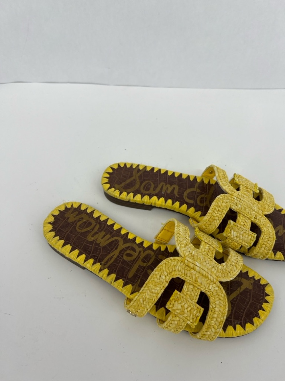 Sam Edelman Beckie Yellow Braided Slide Sandals - Picture 7 of 7